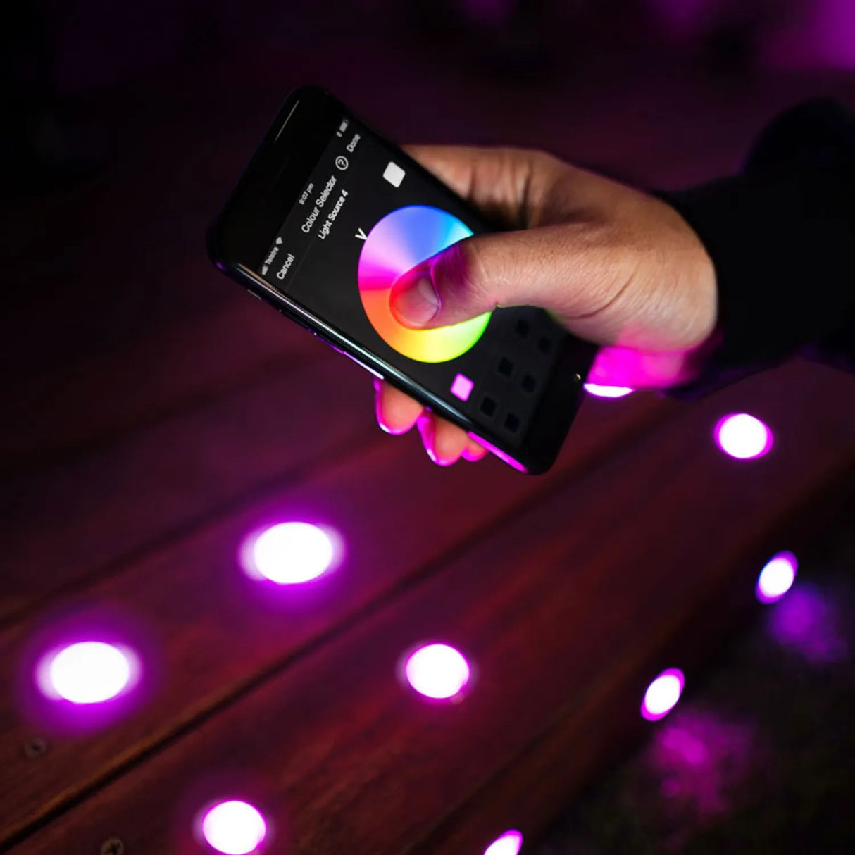 Holman 45mm RGB Colour Deck Light Kit – 0.5W/ 6 Pack