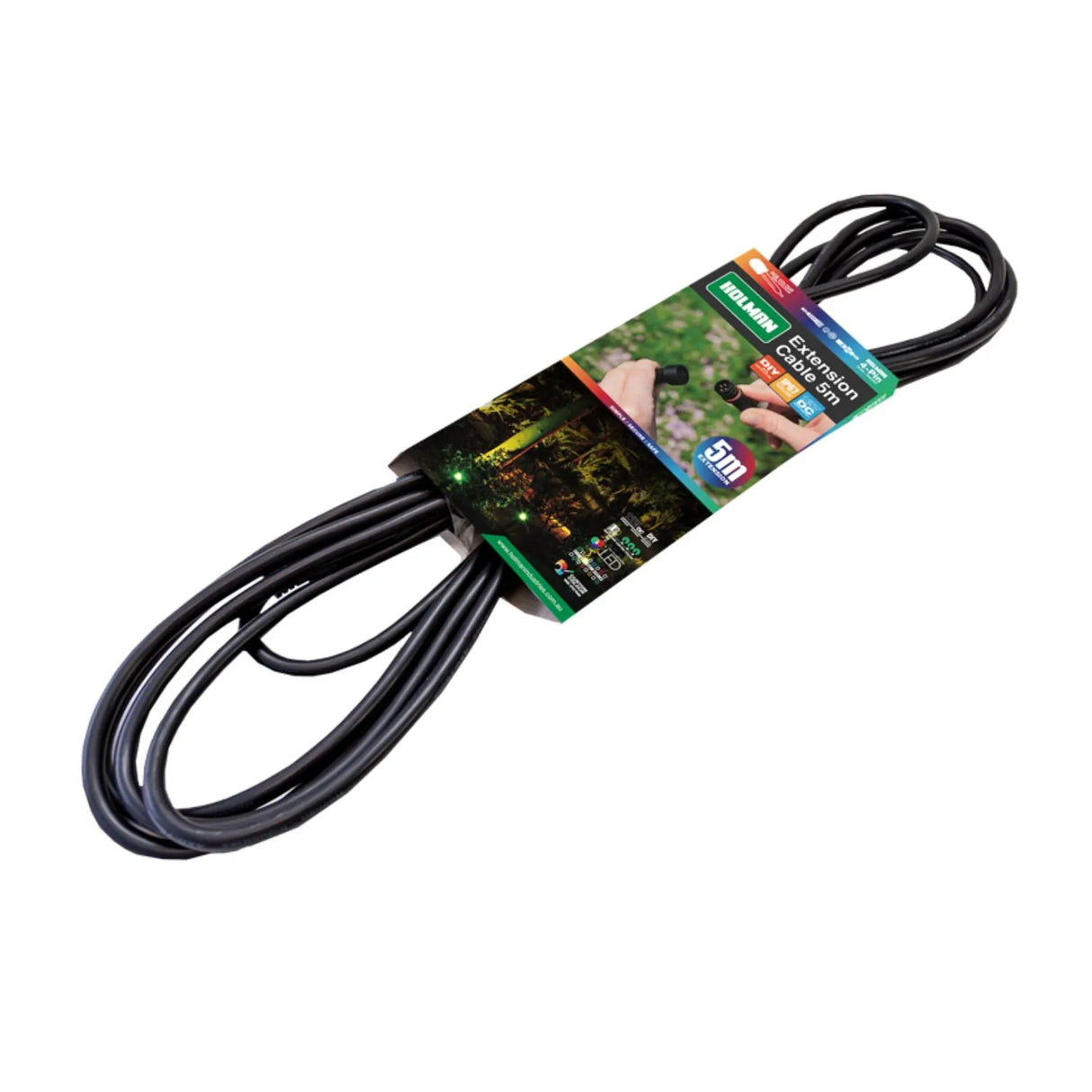 Holman 4‑Pin Extension Cable – 1m, 2m and 5m Options | RGB Colour Garden Lighting