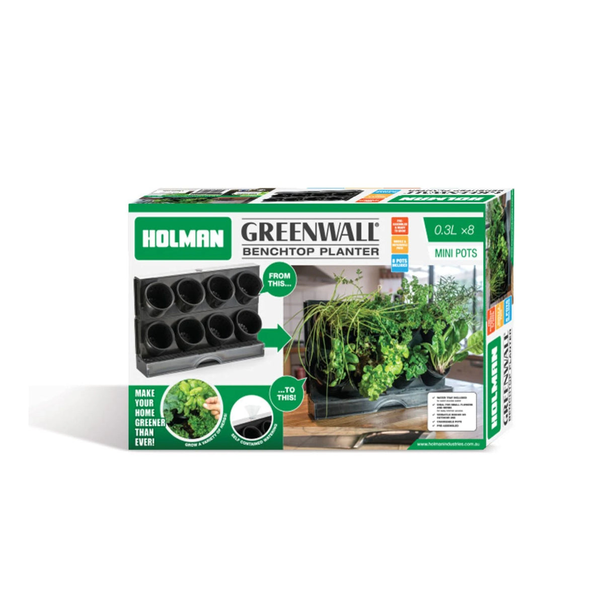 Holman Freestanding Benchtop GreenWall® with Integrated Watering