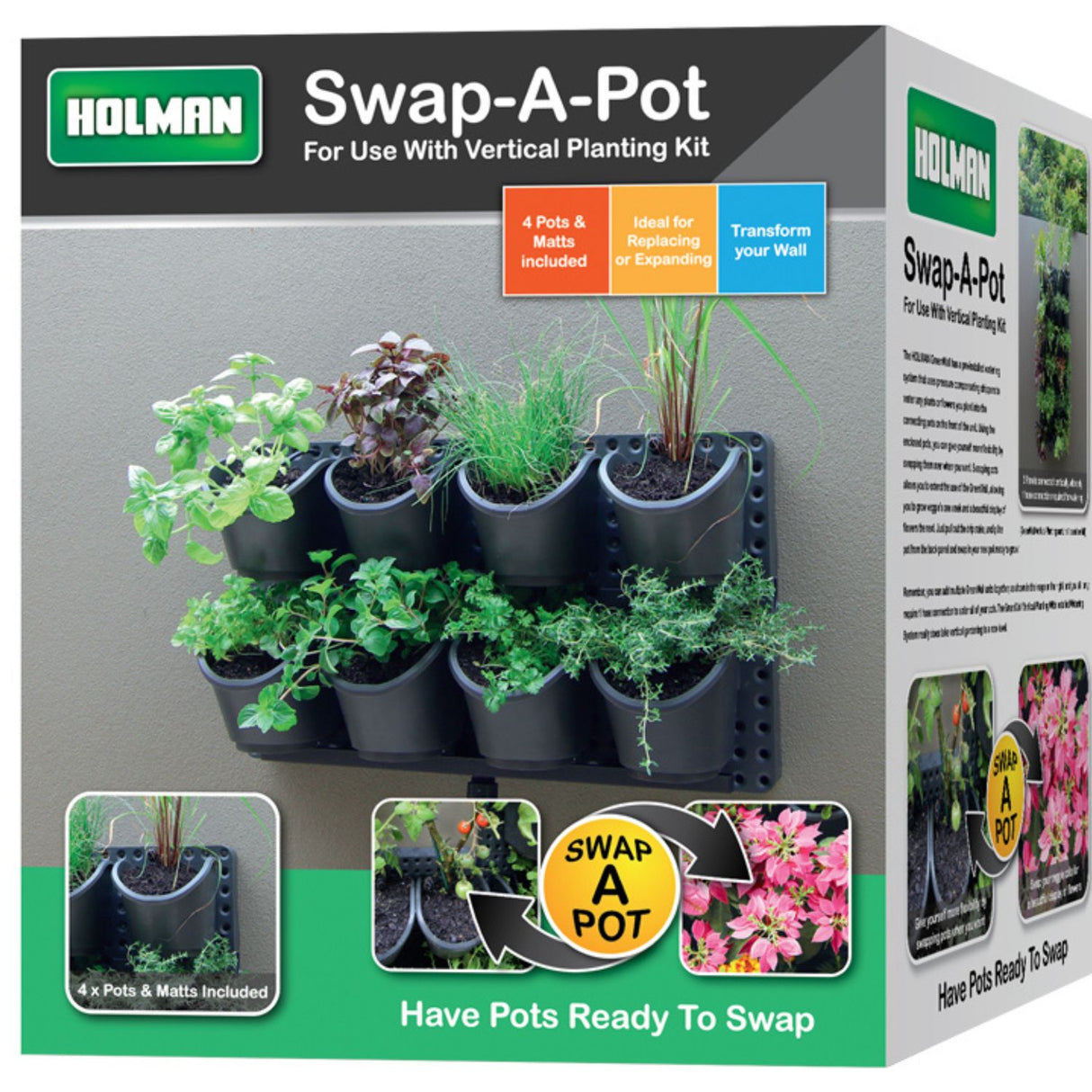 Holman GreenWall Swap-A-Pot Kit – 4 Pack